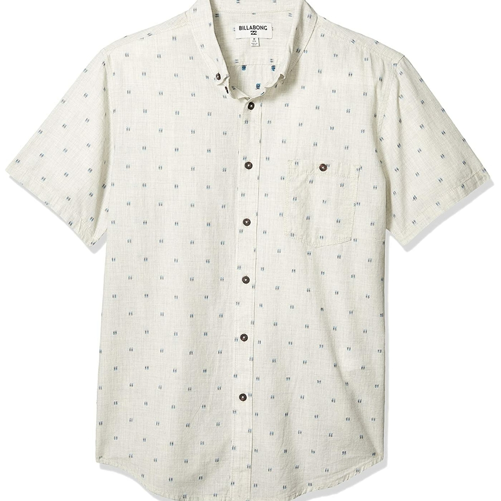 Billabong All Day Jacquard Short Sleeve Shirt NWT